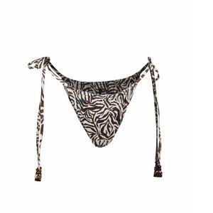 NWT Same Los Angeles NAOMI STRING BOTTOM (IVORY ZEBRA)